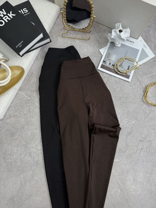 Лосини на флісі шоколад чорний мікродайвінг