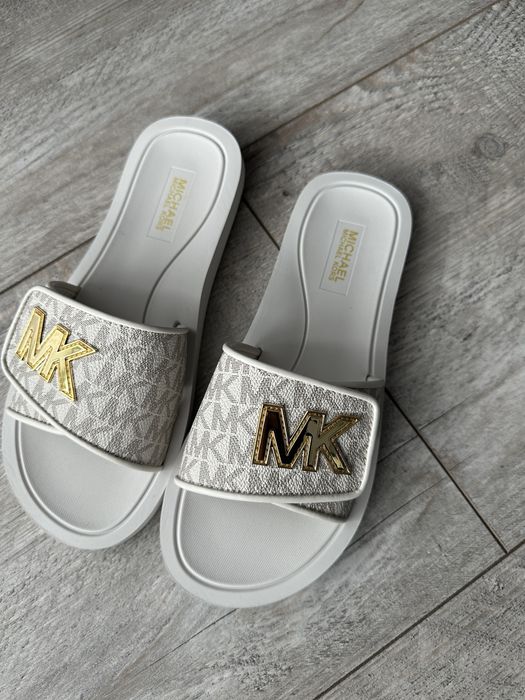 Nowe logowane klapki damskie Michael kors 37 vanillia