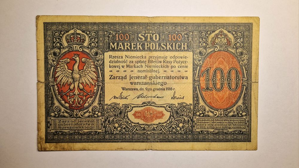 Banknoty Polskie - 100mkp 1916 (Jenerał)