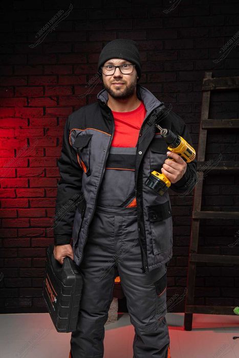 Зимова куртка спецодяг робочий утеплений зручний