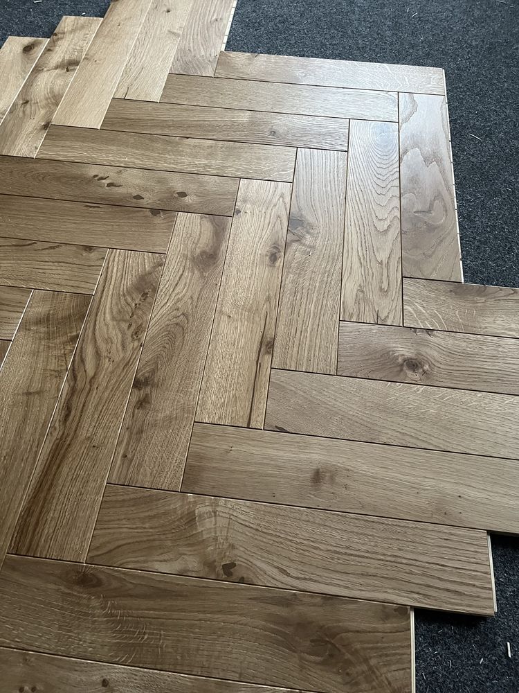 Podłoga Drewniana Jodełka Dąb Rustic,15x90x450mm, OlejUV x2, od ręki