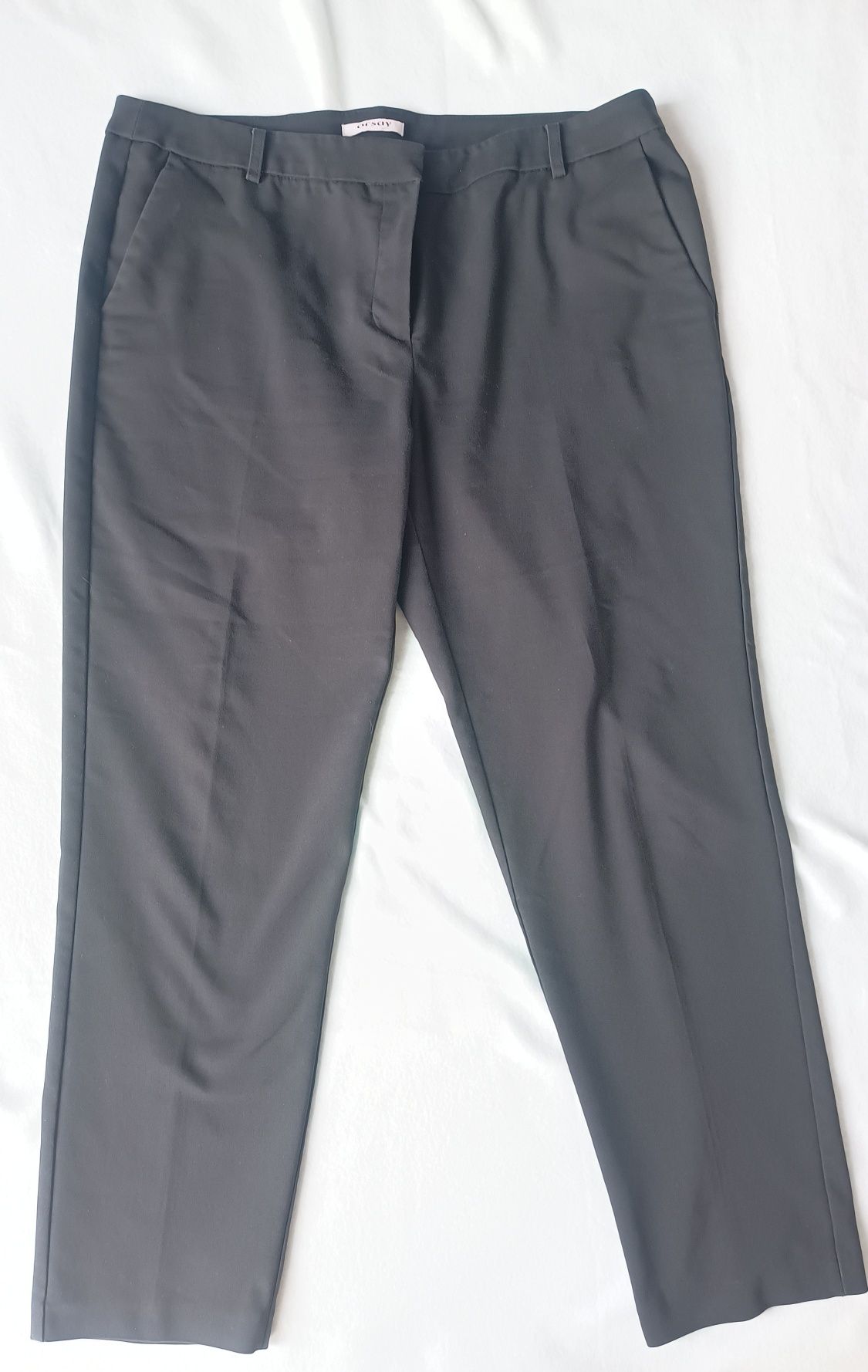 Czarne spodnie damskie do kostki, Orsey, rozmiar 38