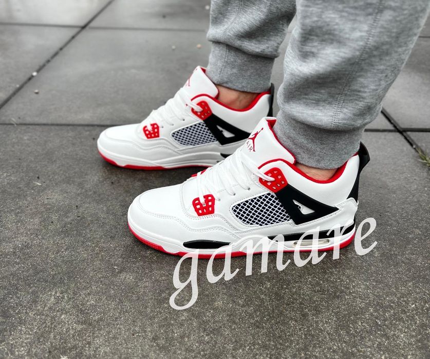 Nowe Air Jordan 4 białe adidasy dla chłopaka sportowe retro 45