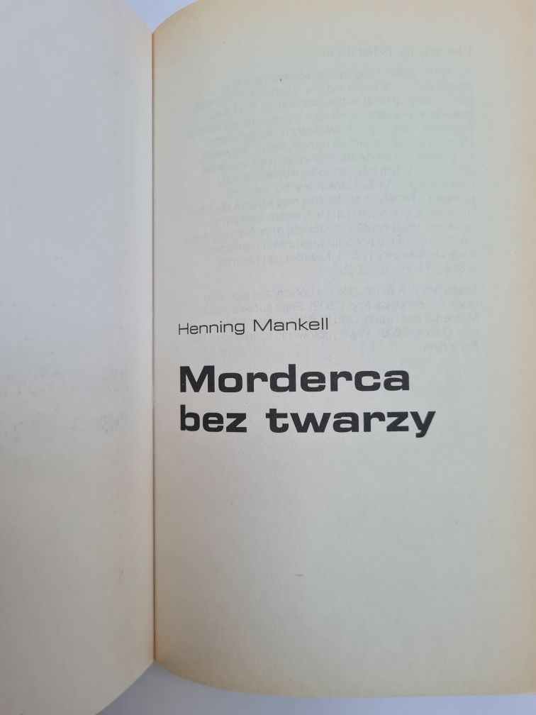 Morderca bez twarzy - Henning Mankell