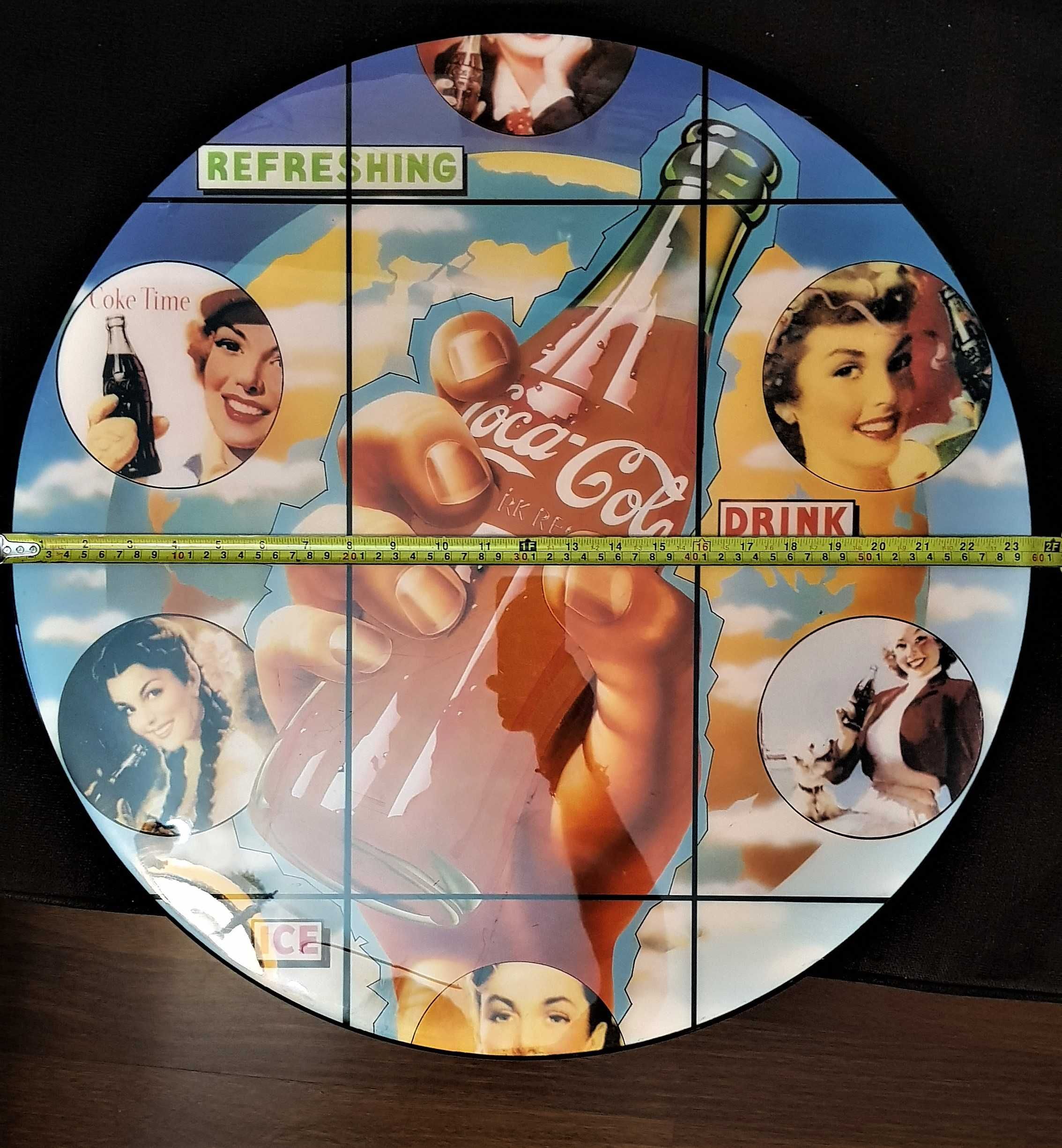 Coca Cola znak blat stół emblemat lata 50