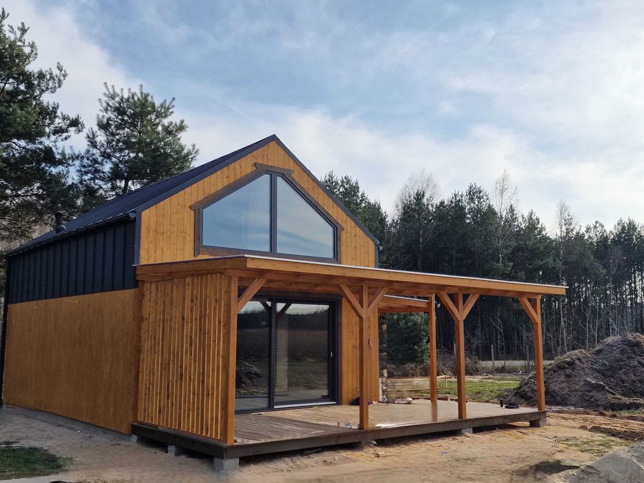 Nowoczesny dom drewniany , dom z drewna , stodoła, super promocja