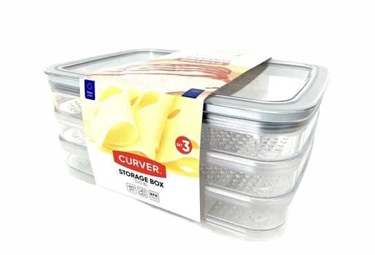 Curver DRY STORAGE BOX 3X0,8l pojemniki do żywności przezroczyste