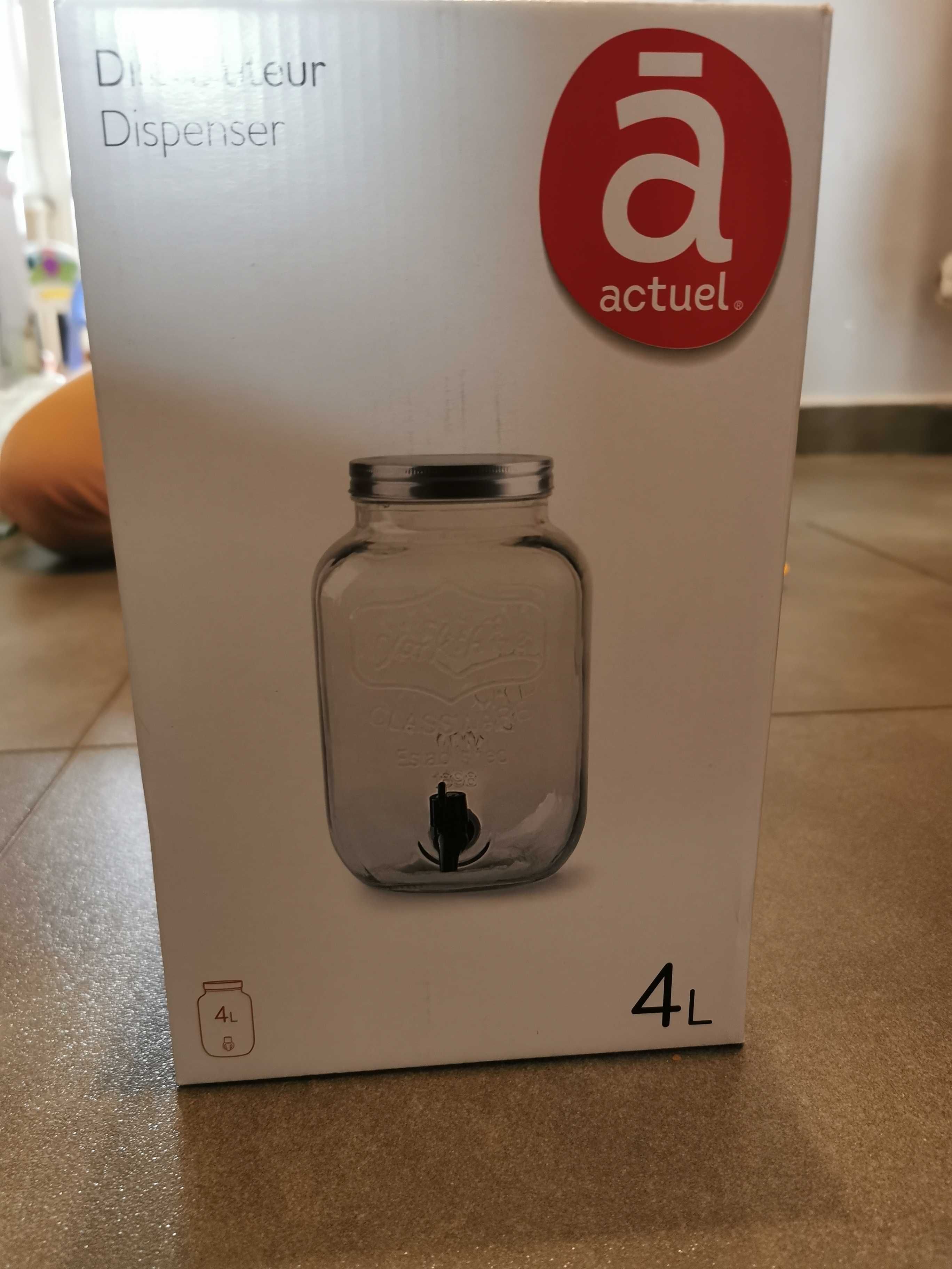 Dozownik do napojów, szklany słoik, pojemność , 4l