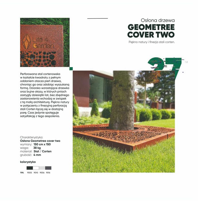 Obrzeże drzewa - obrzeża trawnikowe