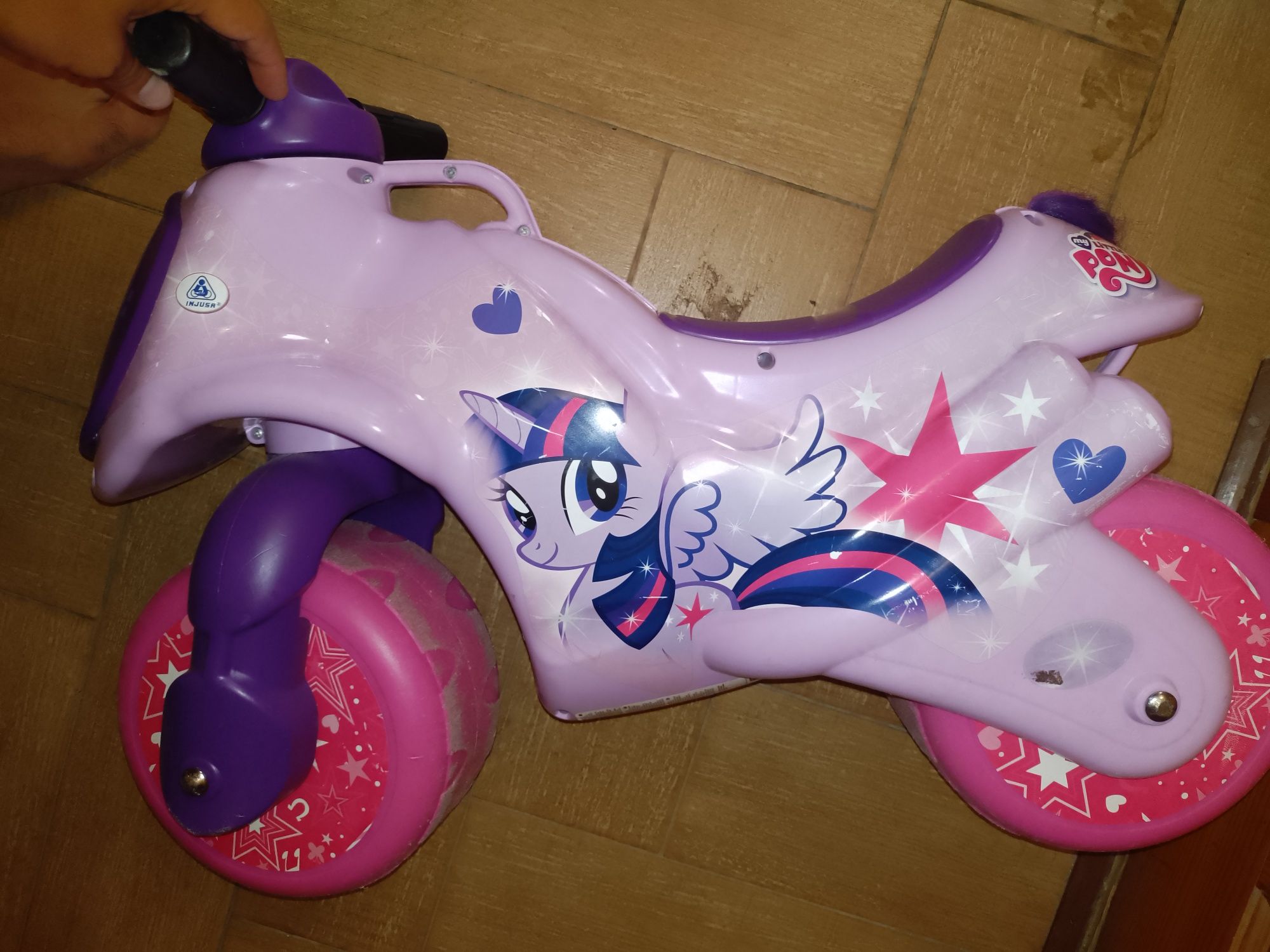 Беговел дитячий рожевий іскорка поні фіолетовий my little pony