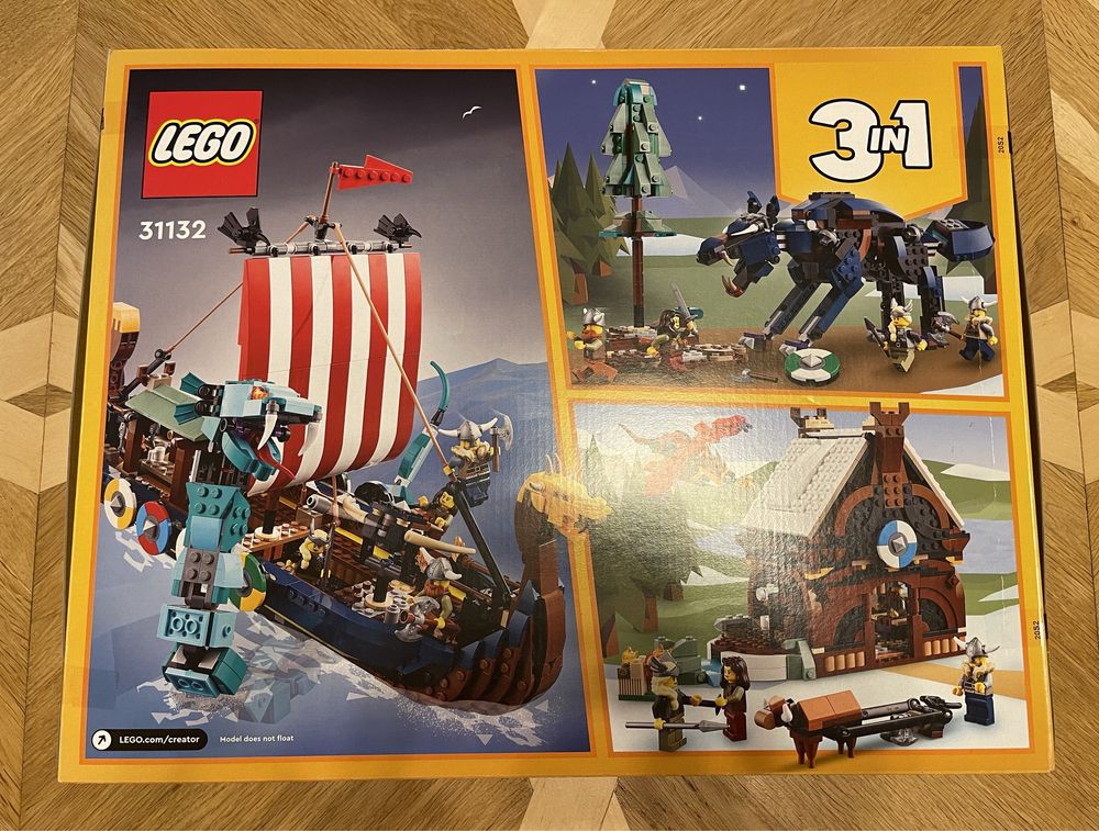 LEGO 31132 Creator Корабель вікінгів і Мідгардський змій