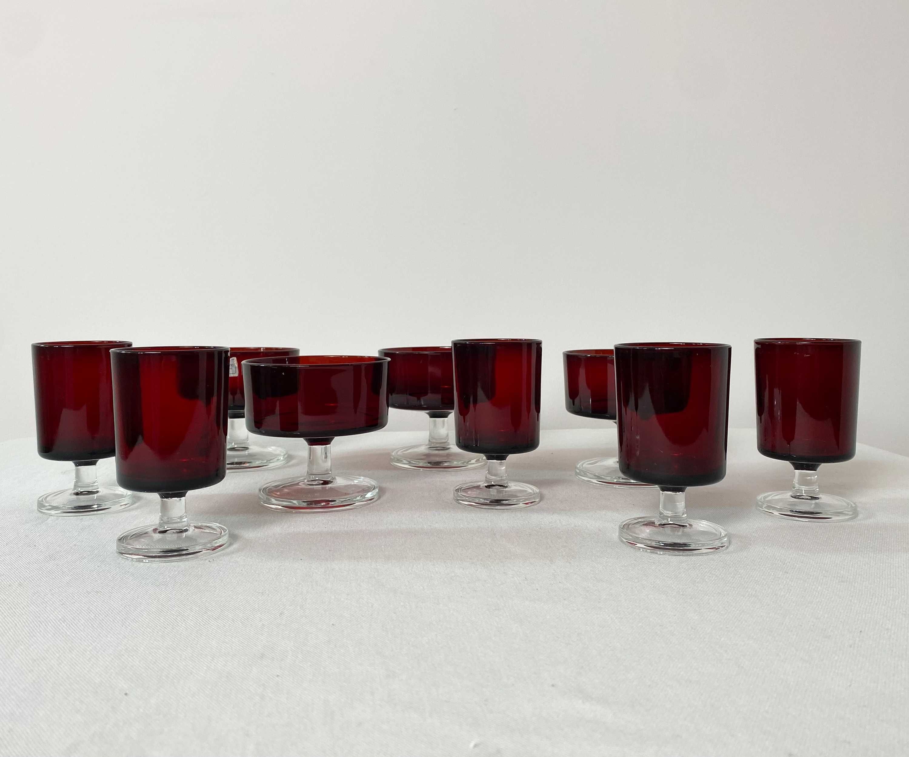 Zestaw szkło Luminarc "Cavalier Ruby Red" | 4 pucharki i 5 kieliszków