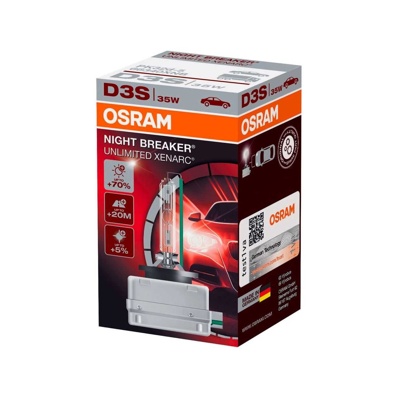 Ксеноновая лампа Osram Xenarc Night Breaker Unlimited D3S (66340XNB)