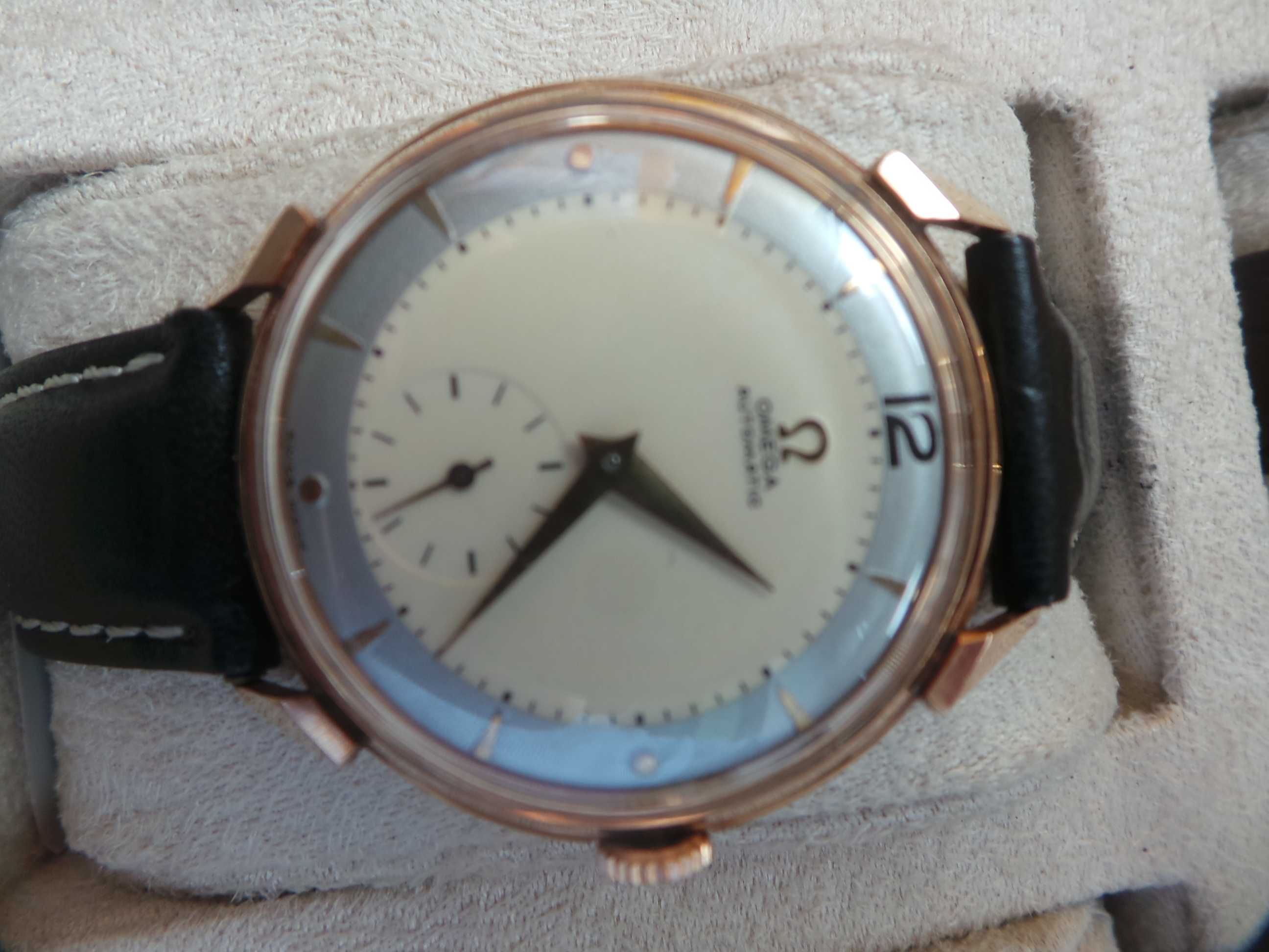 Złoty zegarek omega automat 18k