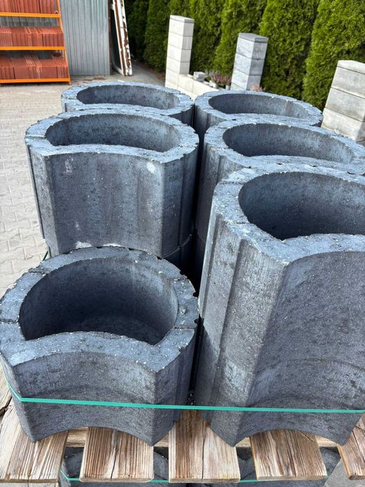 GAZON donica betonowa mrozoodporna na kwiaty krzewy trawy SZARY GRAFIT