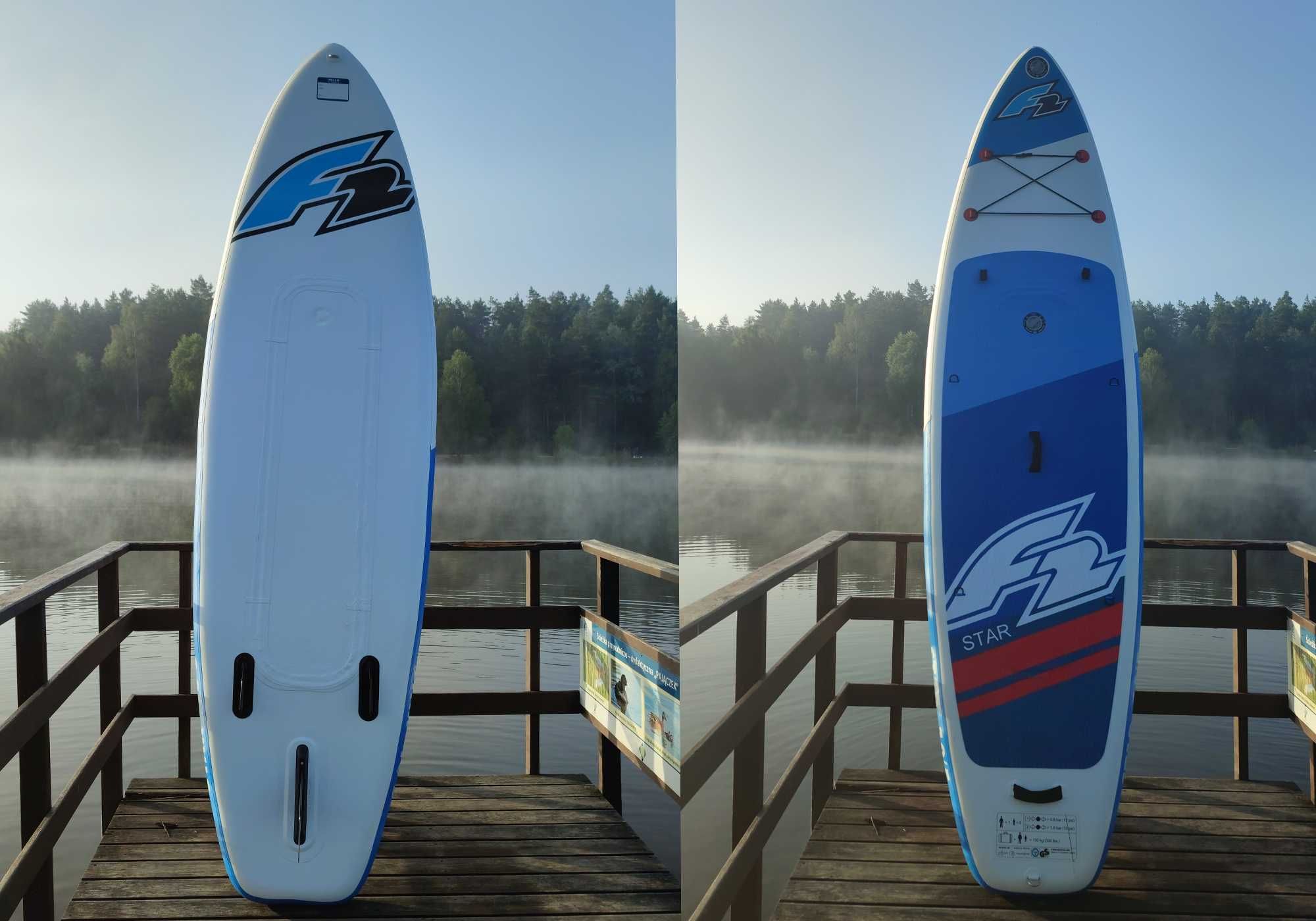 Deska SUP F2 pompowana 320cm pływania Paddle-Board 2komory 150kg NOWA