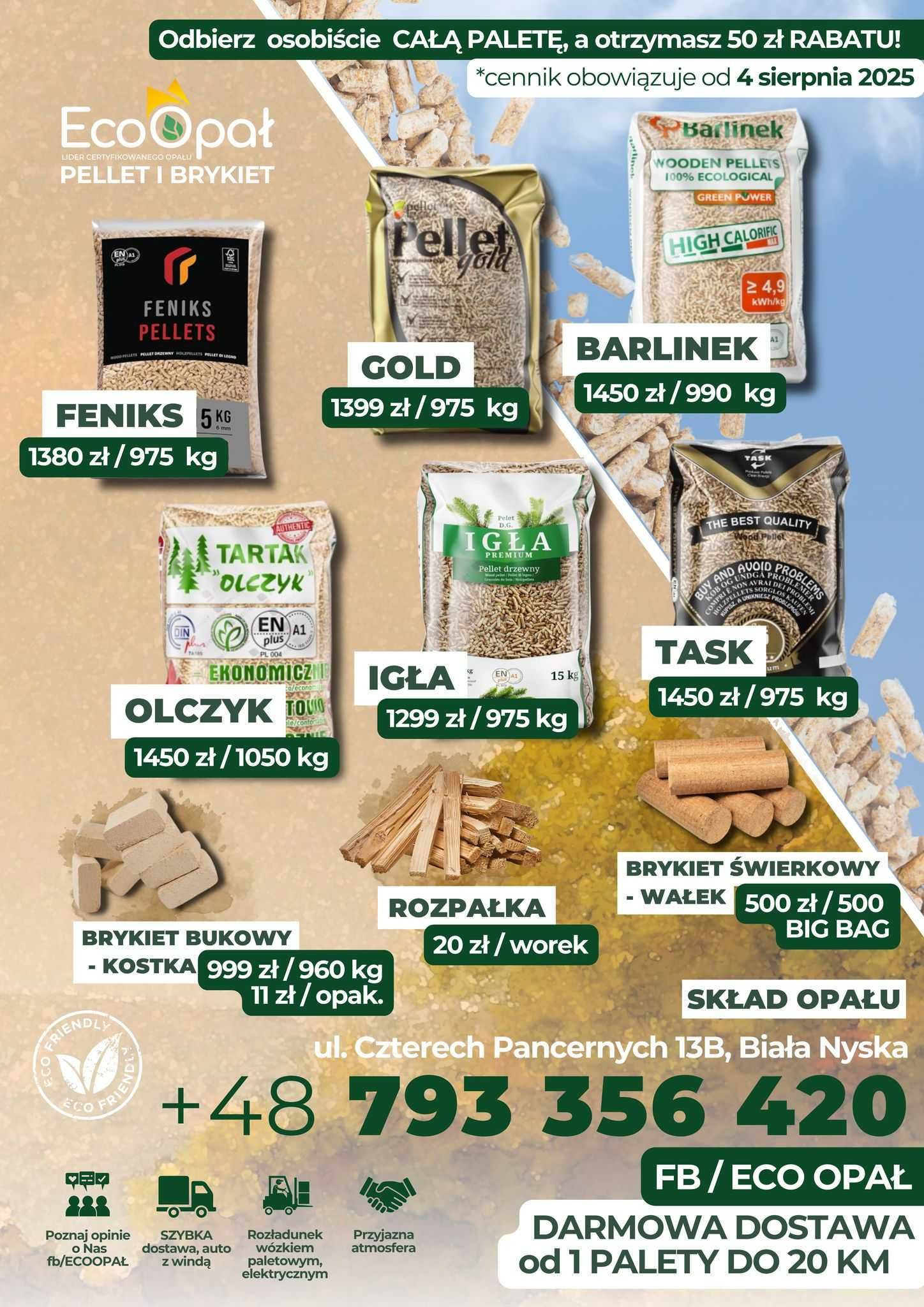 Pellet Feniks Premium A1 - Darmowa dostawa