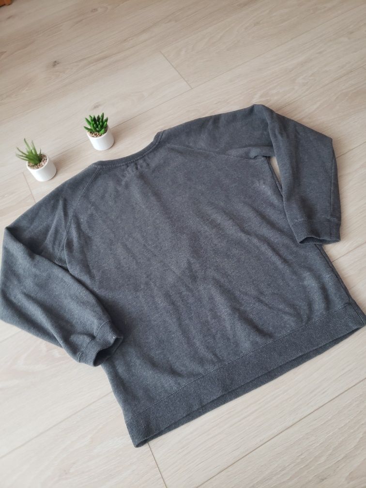 Bluza bez kaptura szary sweter bawełniany