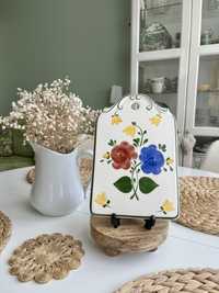 Deska kwiaty malowane ręcznie villeroy boch do powieszenia bauernblume