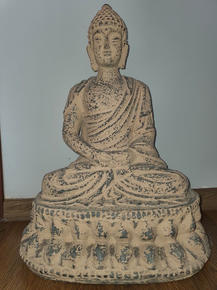 Rzeźba figura Siedzący Budda duży ok.  50 cm.