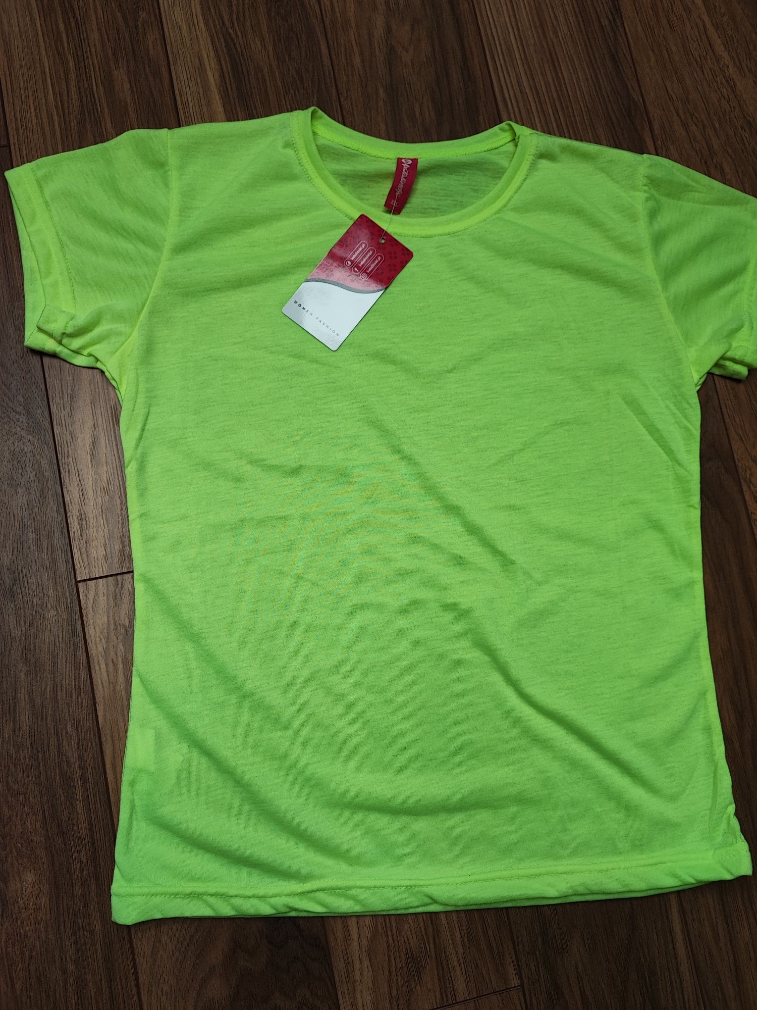 T-shirty neonowy żółty nowy