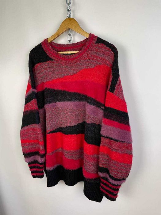 Жіночий оверсайз светр пуловер desigual red multi pullover