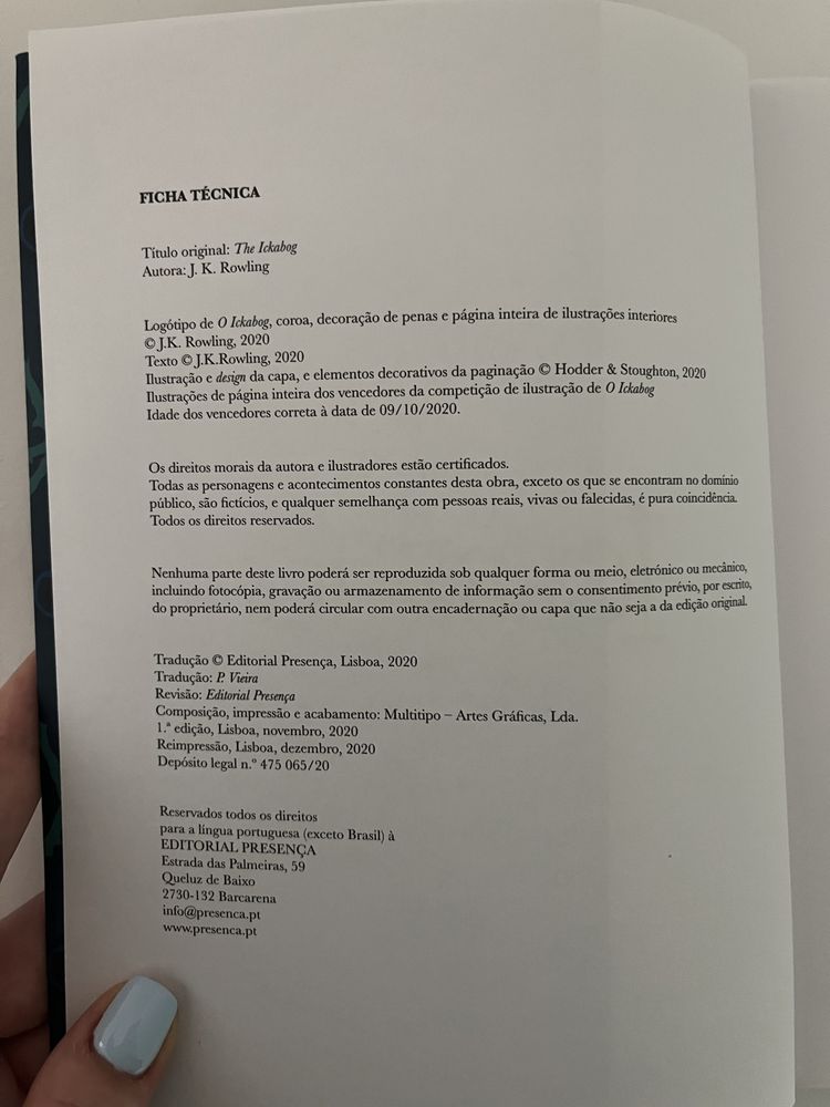 “O Ickabog” de J.K Rowling - versão PT