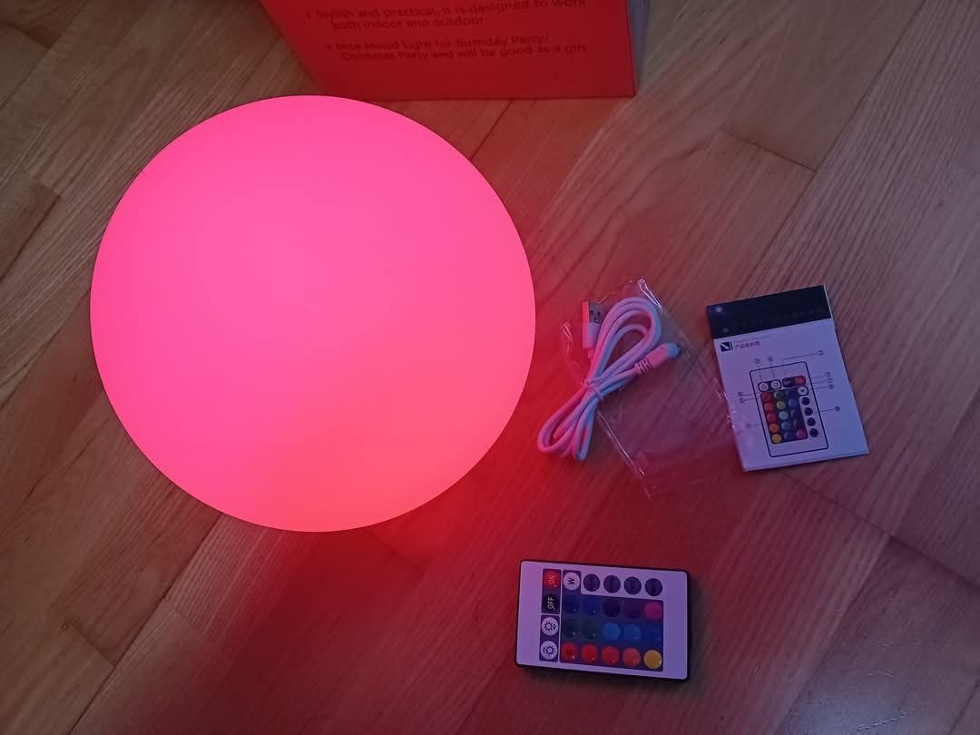 Kula świecącą, lampka ozdobna nocna, lampka do ogrodu