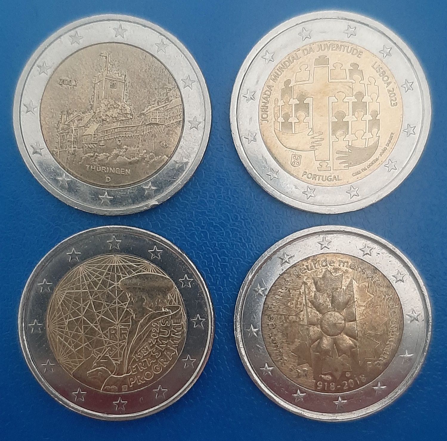2 euros comemorativas circuladas