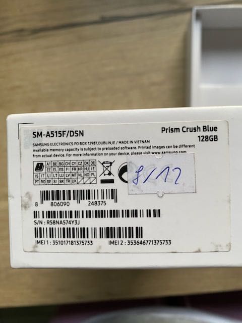 Samsung A51 128 GB prism crush blue