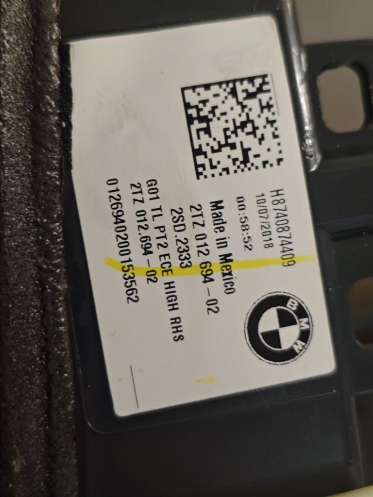 Lampy tył komplet X3 G01 Europa oryginalne