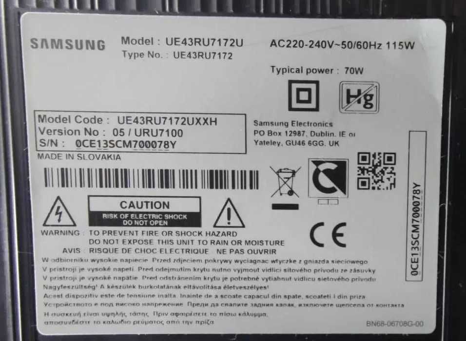 Samsung UE43RU7172U, новий розсіювач, нова підсвітка, плати...
