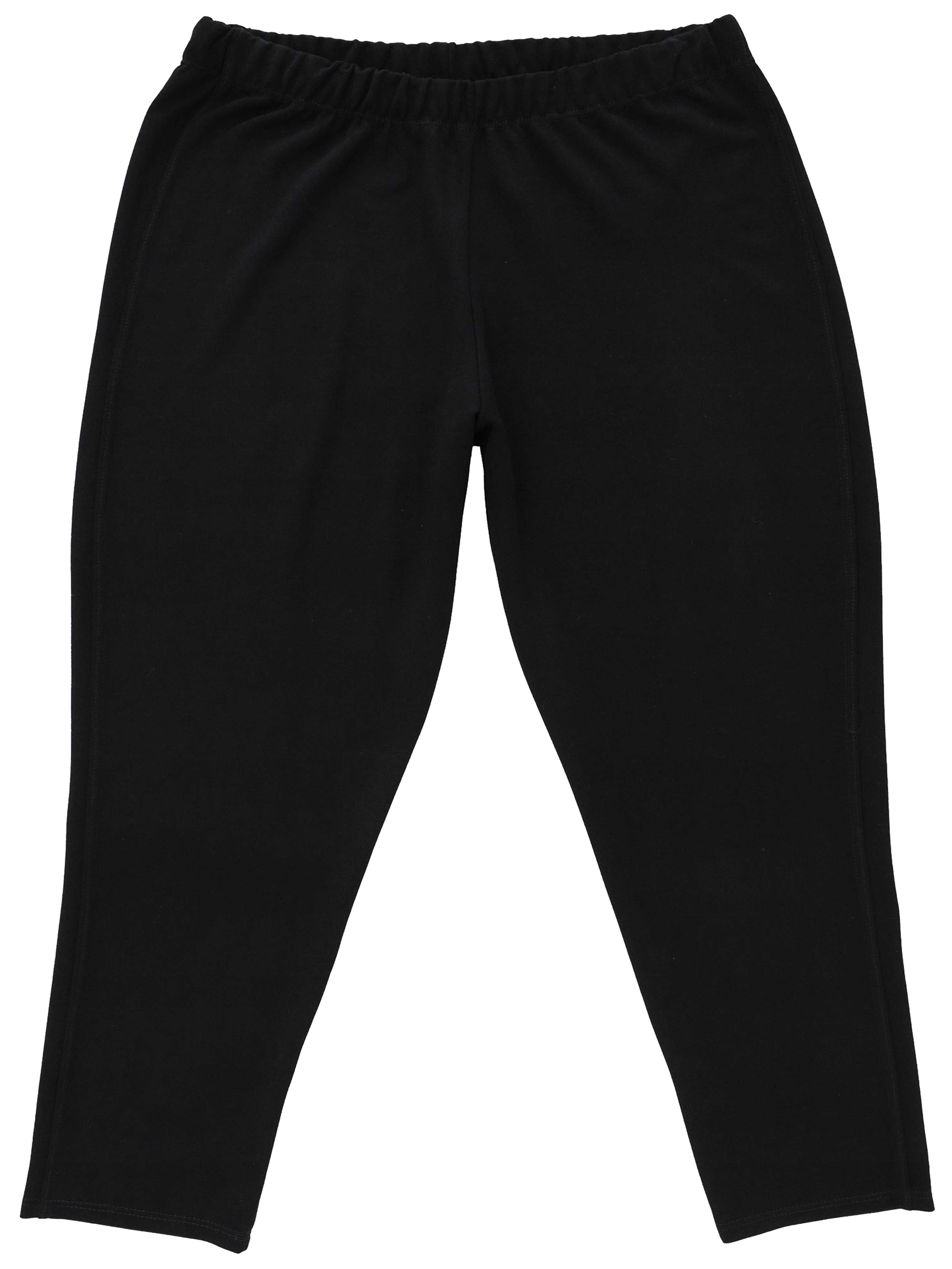 Spodnie dżersey - oxford, wygodne, czarne,  Plus Size  4XL - 58 / 60
