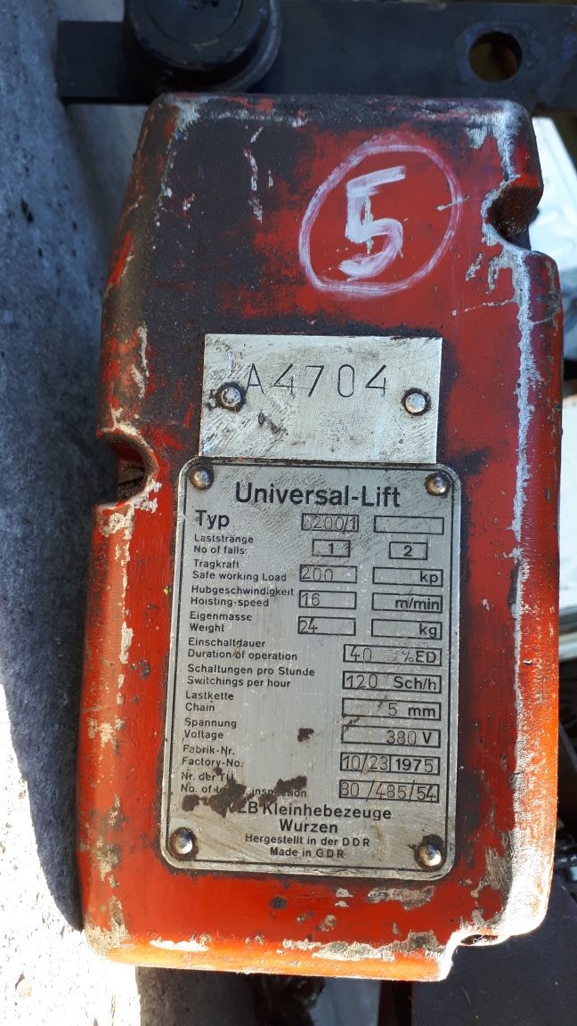 Wciągarka, suwnica łańcuchowa Universal Lift