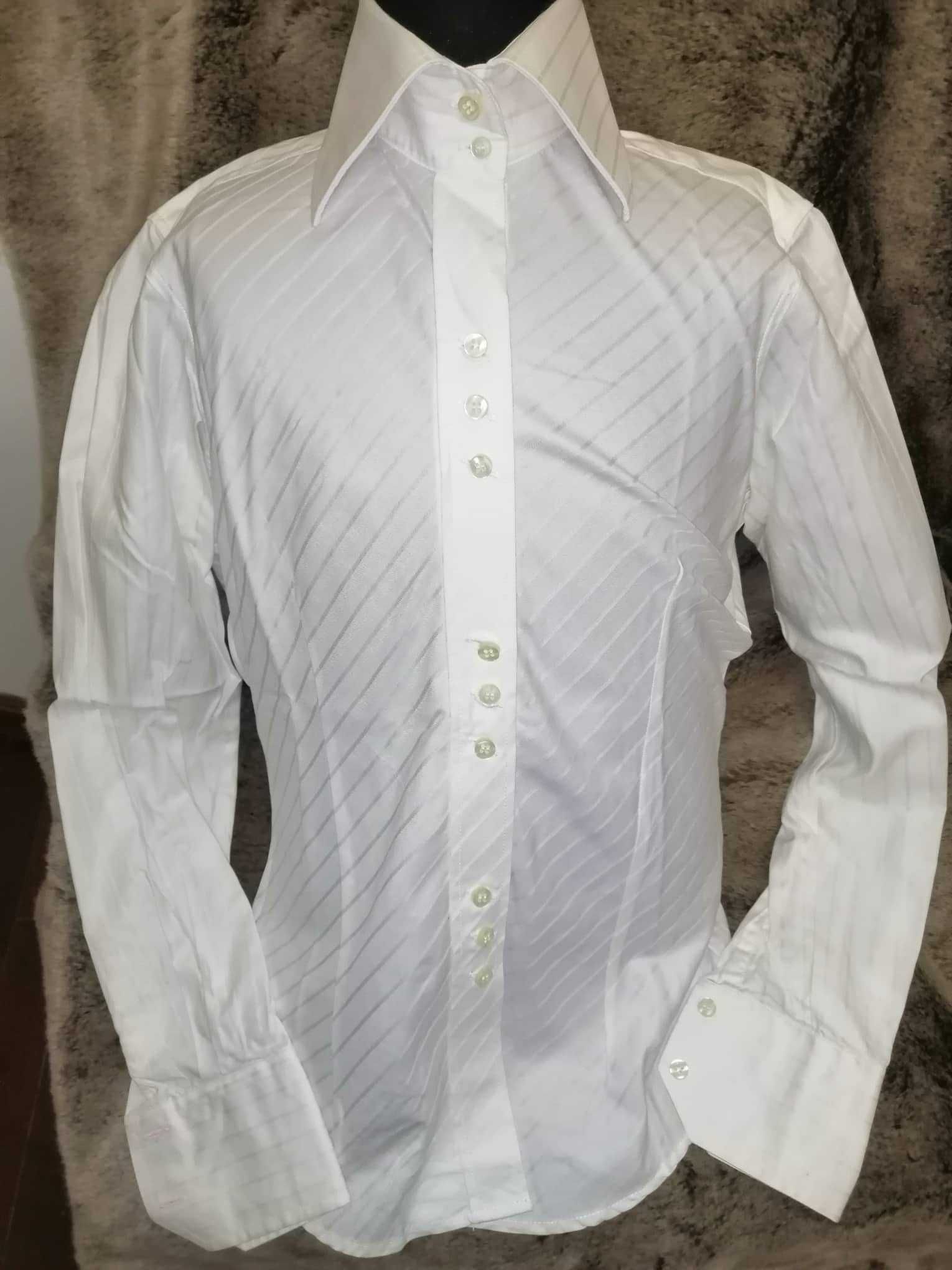 Camisa clássica branca com riscado Tam.36 Sacoor - excelente estado