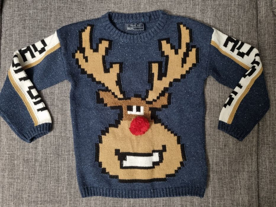 Świąteczny sweter z reniferem dla 5 latka