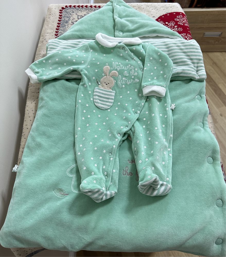 Конверт для новорожденного + пожарок одежда