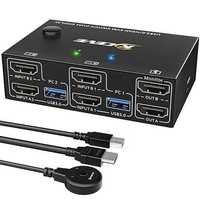 USB 3.0 Przełącznik HDMI KVM 2 Komputery 2 Monitory