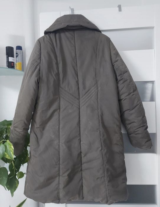 Kurtka zimowa XXXXL damska ciepla z kapturem futerko płaszcz