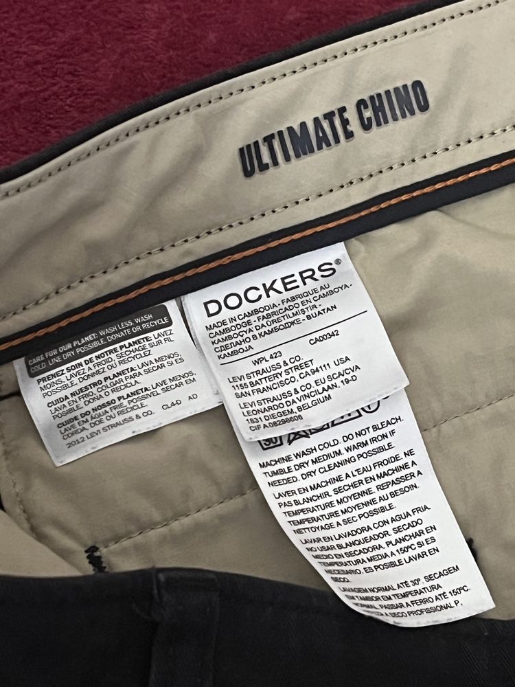 Dockers ultimate chino штаны мужские черные р. w36 l32