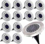 12 x Lampa SOLARNA ogrodowa LED najazdowa wbijana ogrodowa DYSK