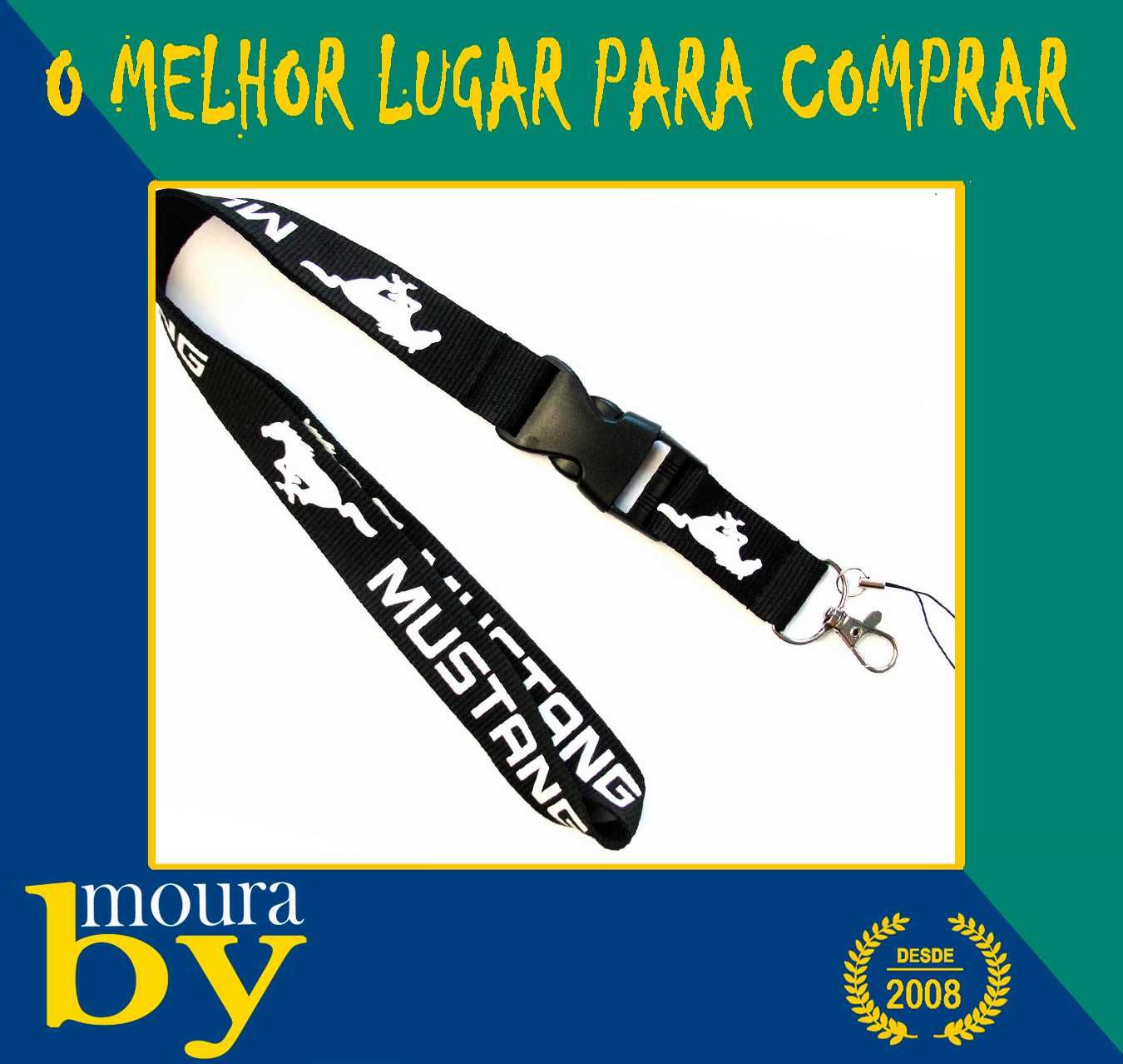 Fita de pescoço e porta chaves Mustang Ford