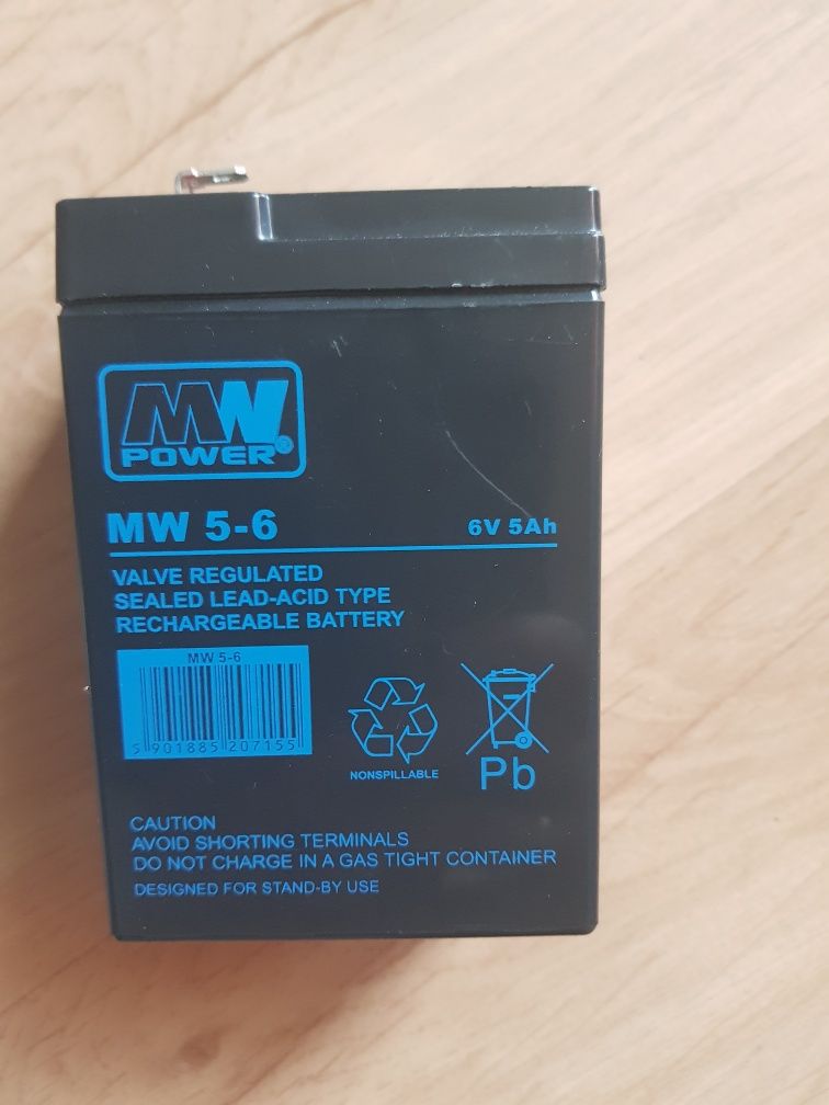 Akumulator MW 5-6 AGM 6V 5Ah MW Power,.