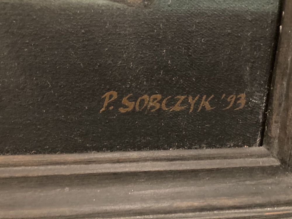 Obraz malowany ręcznie na płótnie P. Sobczyk 62x82
