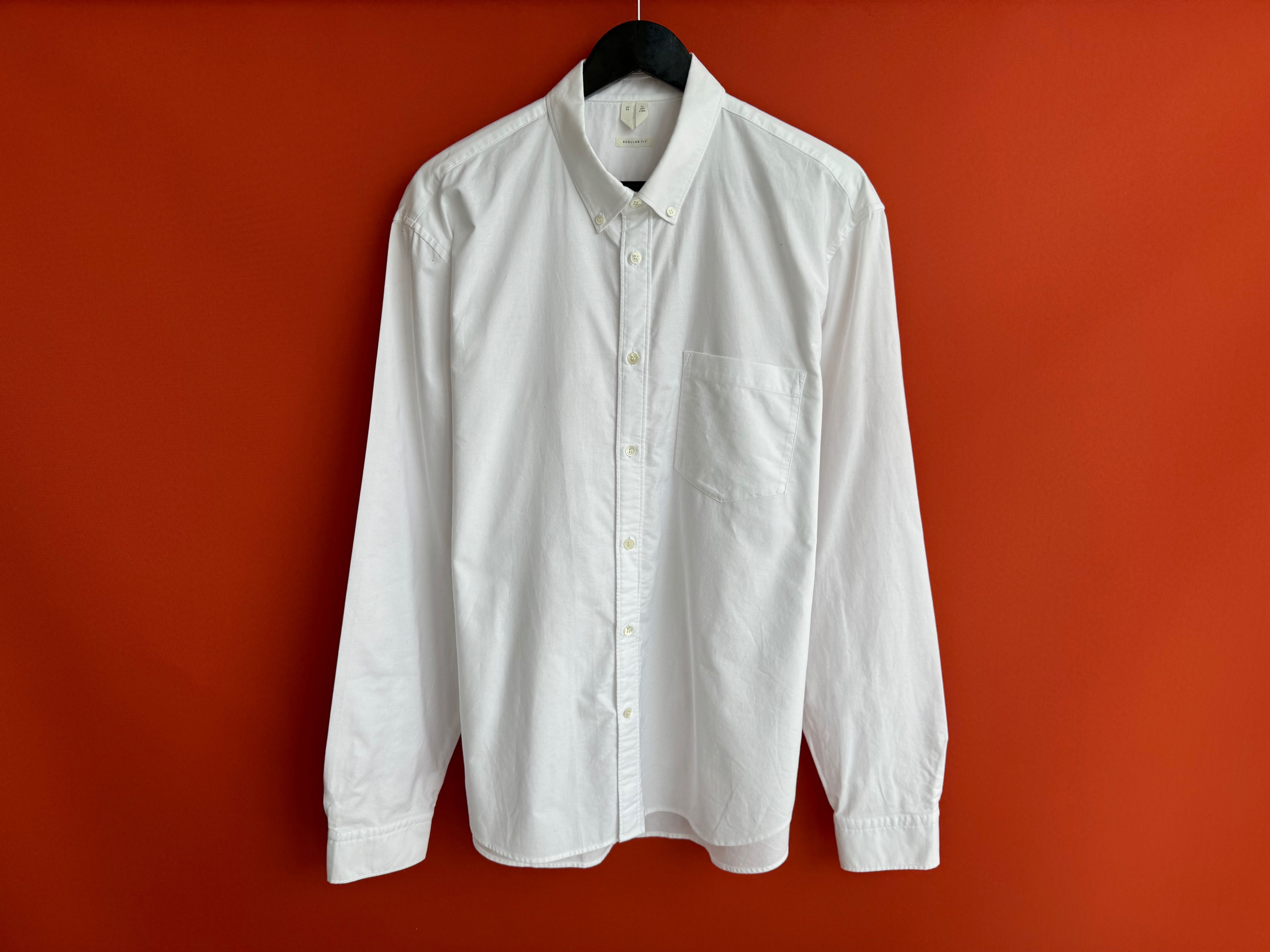 Arket оригинал мужская Белая рубашка сорочка размер 54 XL XXL Б У