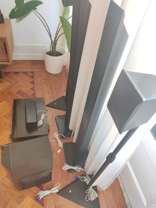 Conjunto sistema som colunas amplificador