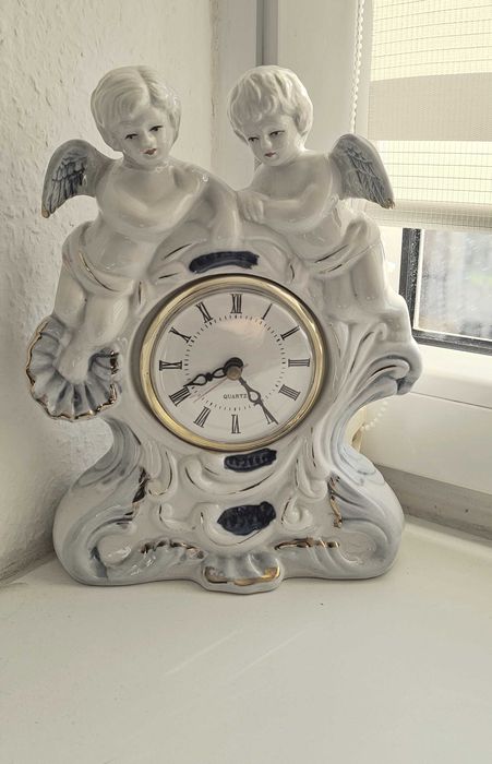 Фарфоровые каминные часы Германия 70-80х