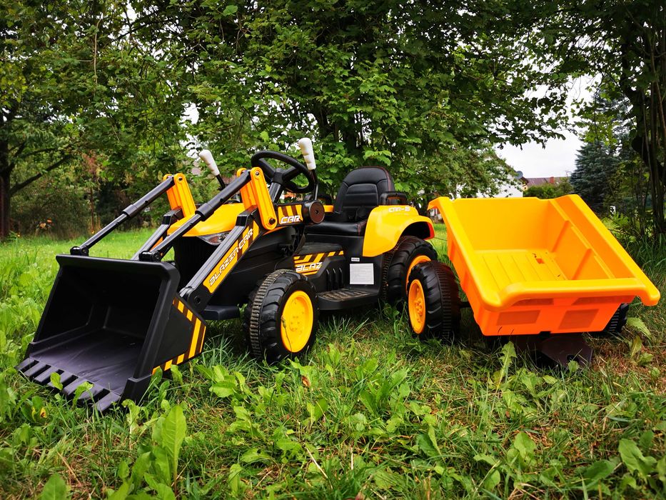 TRAKTOR Koparka JCB PRO Ciągnik Elektryczny Auto AKUMULATOR 2 DZIECI