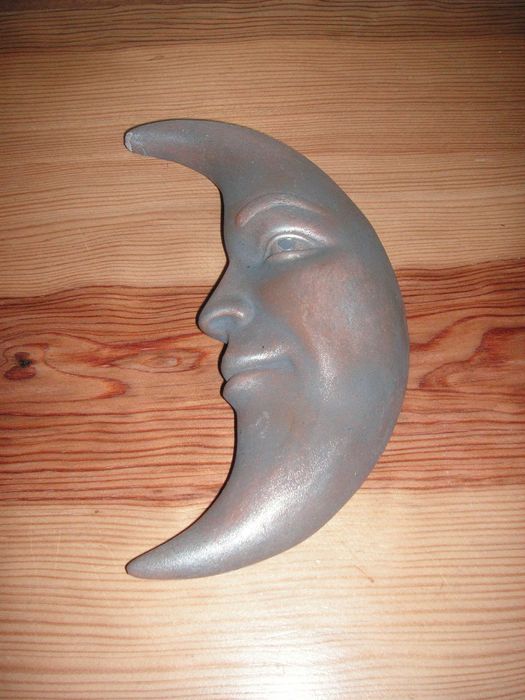 Jarro Barro, Meia Lua, Cesta Gesso e Quadro Decorativos