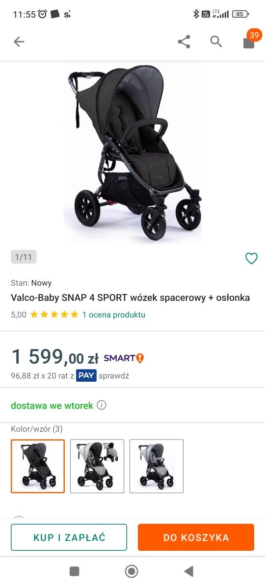Wózek spacerowy Valco Baby Snap 4 sport